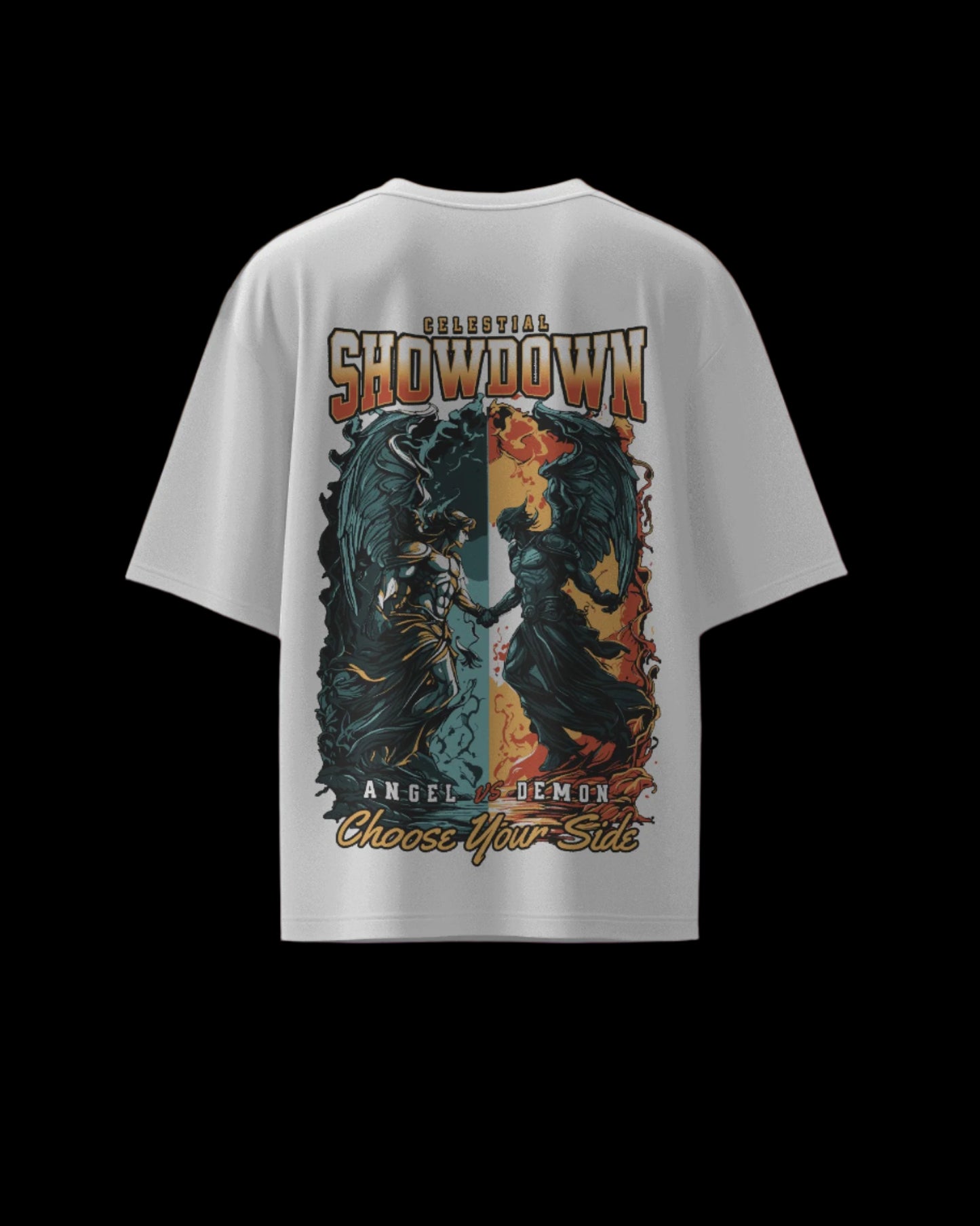 Celestial Showdown - Regular or Oversized Fit T-Shirt - Jaykaystreetwear