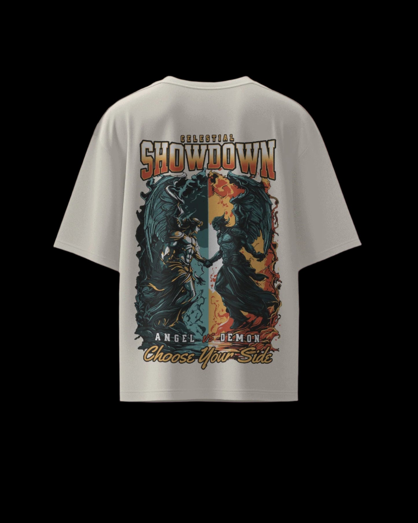 Celestial Showdown - Regular or Oversized Fit T-Shirt - Jaykaystreetwear