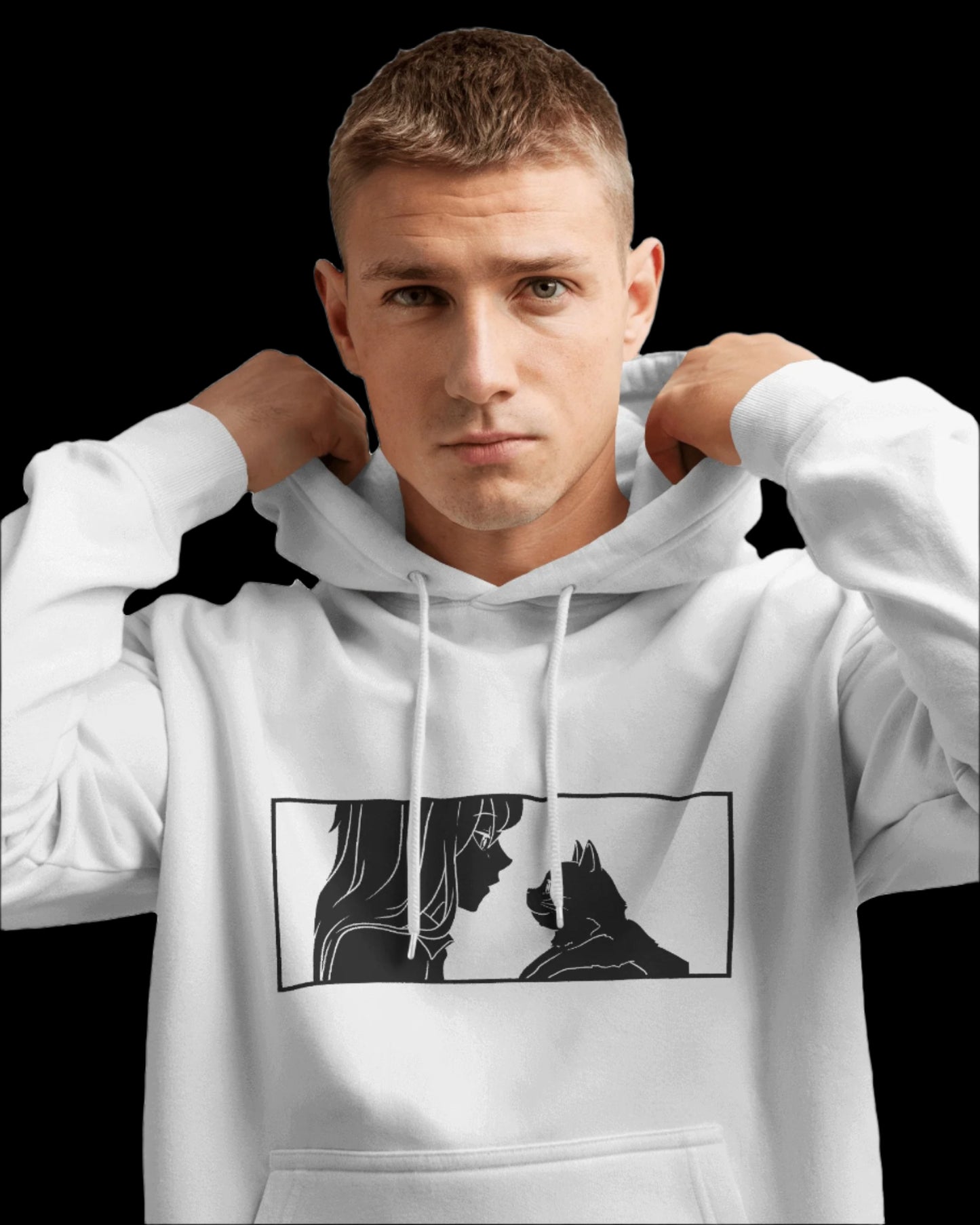 Anime Cat - Unisex Relaxed Fit Anime Hoodie - Jaykaystreetwear