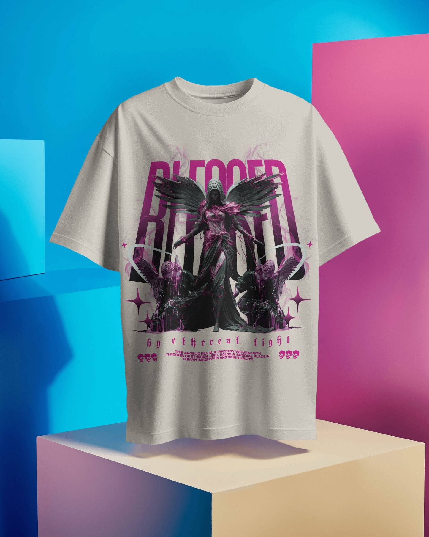 Ethereal Light - Regular or Oversized Fit T-Shirt - Jaykaystreetwear