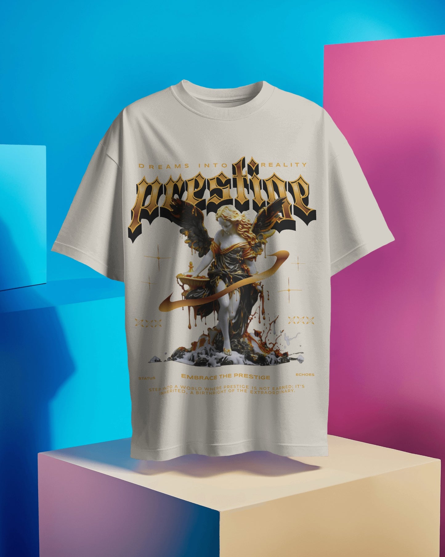 Embrace the Prestige - Regular or Oversized Fit T-Shirt - Jaykaystreetwear