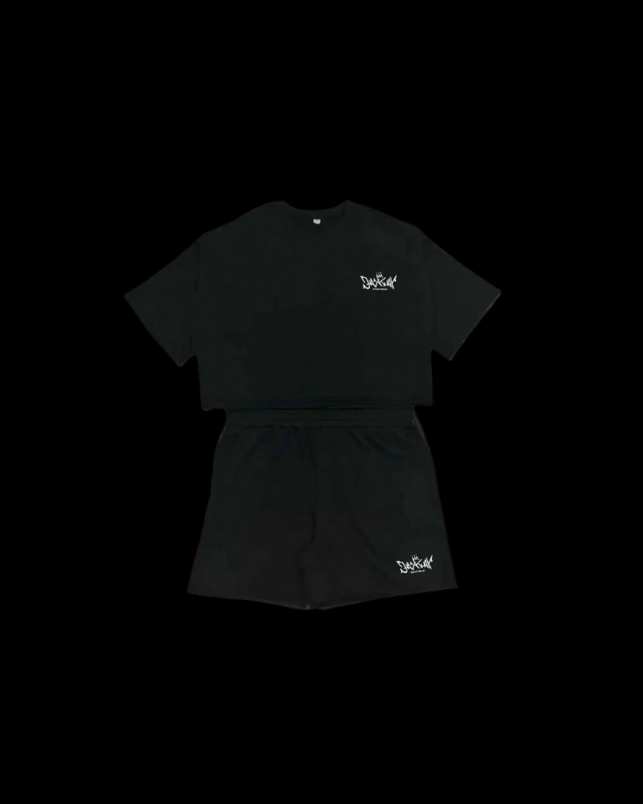 Jaykay Black Oversized T-shirt and shorts - Women set - Jaykaystreetwear