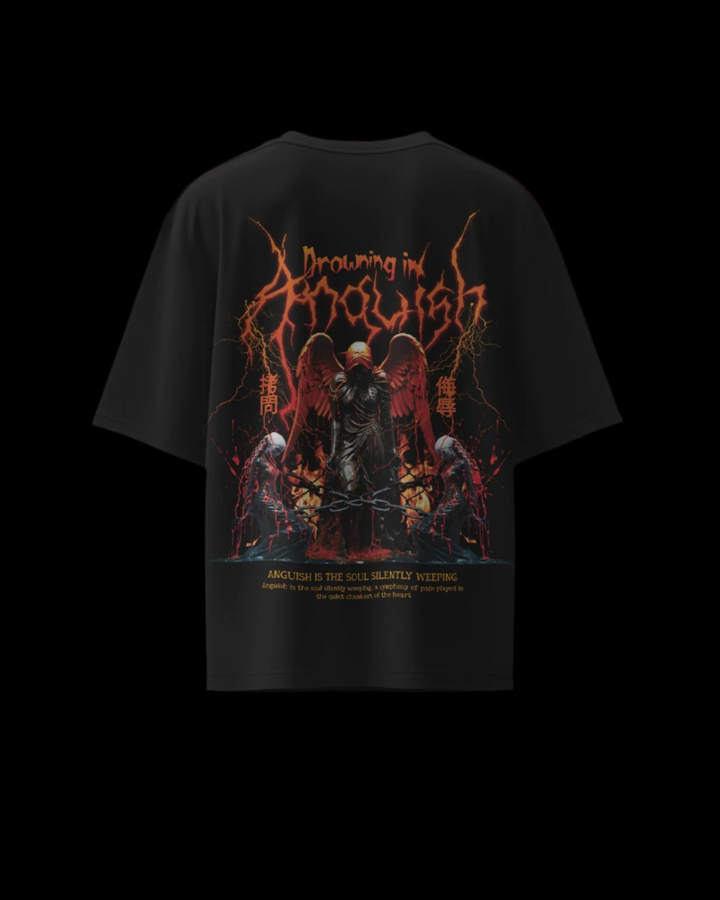 Drowning in Anguish - Regular or Oversized Fit T-Shirt - Jaykaystreetwear