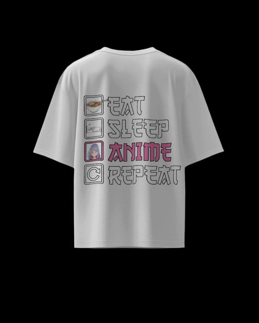 Eat Sleep Anime Repeat - Regular or Oversized Fit T-Shirt - Jaykaystreetwear