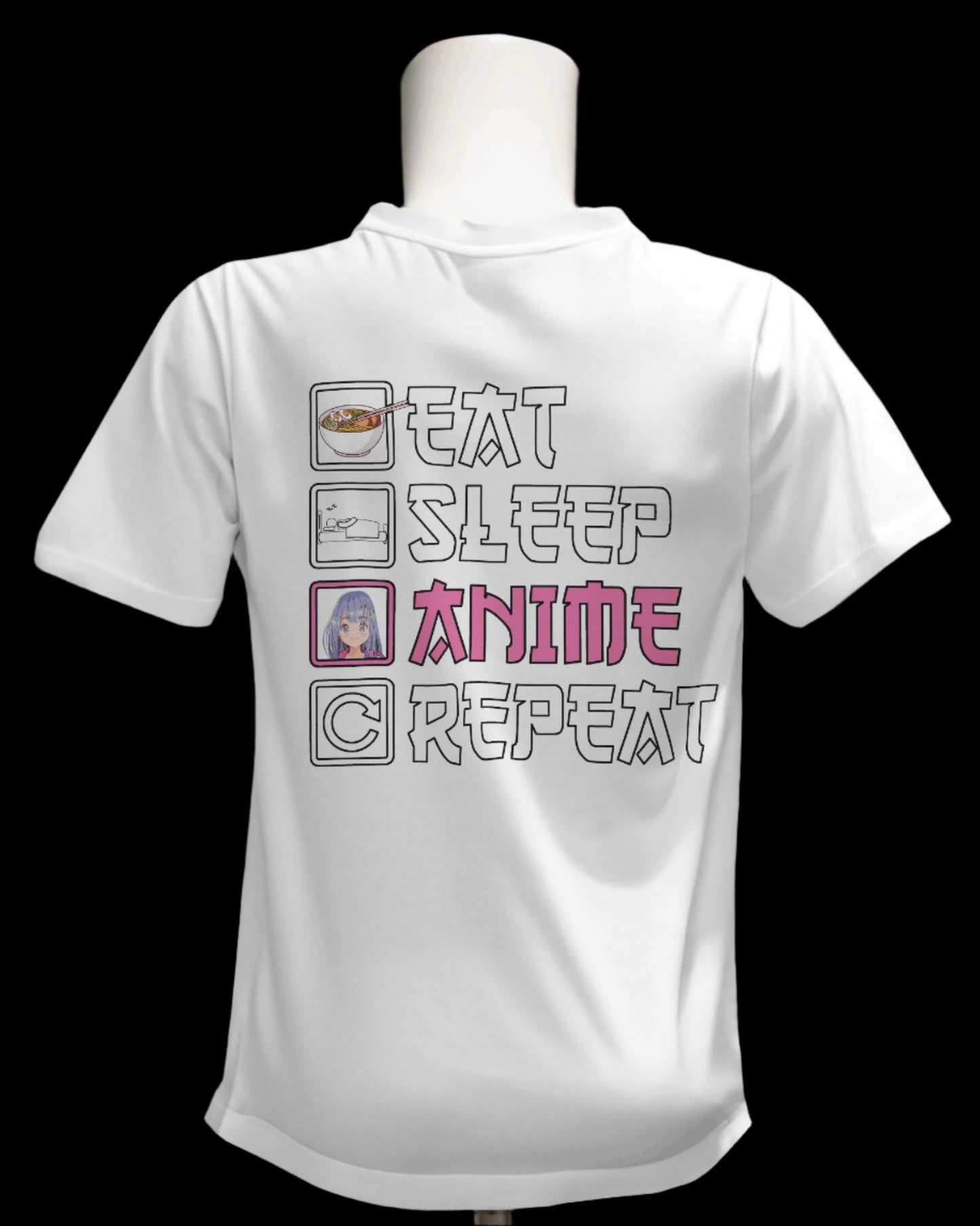 Eat Sleep Anime Repeat - Regular or Oversized Fit T-Shirt - Jaykaystreetwear