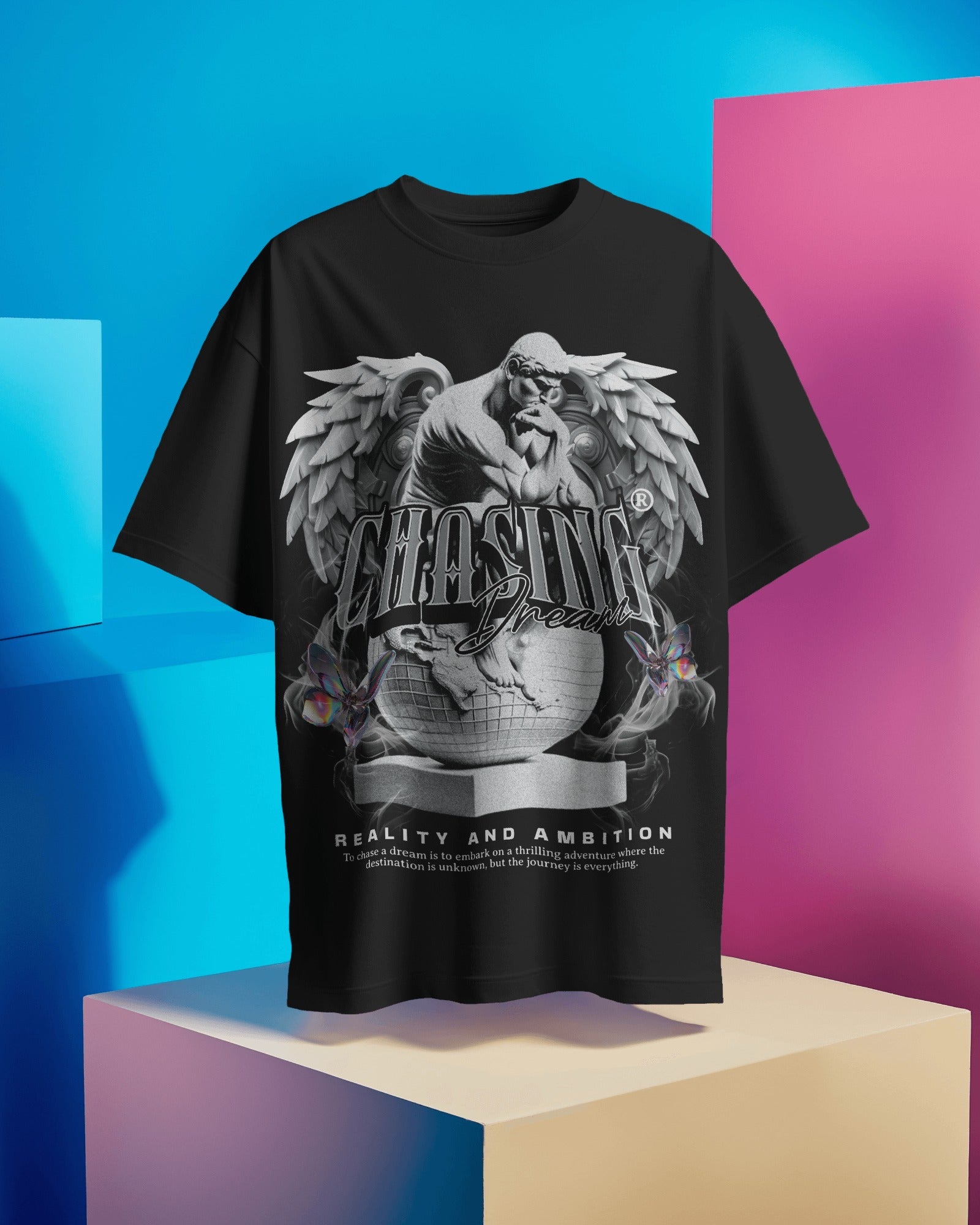 Chasing Dreams - Regular or Oversized Fit T-Shirt - Jaykaystreetwear