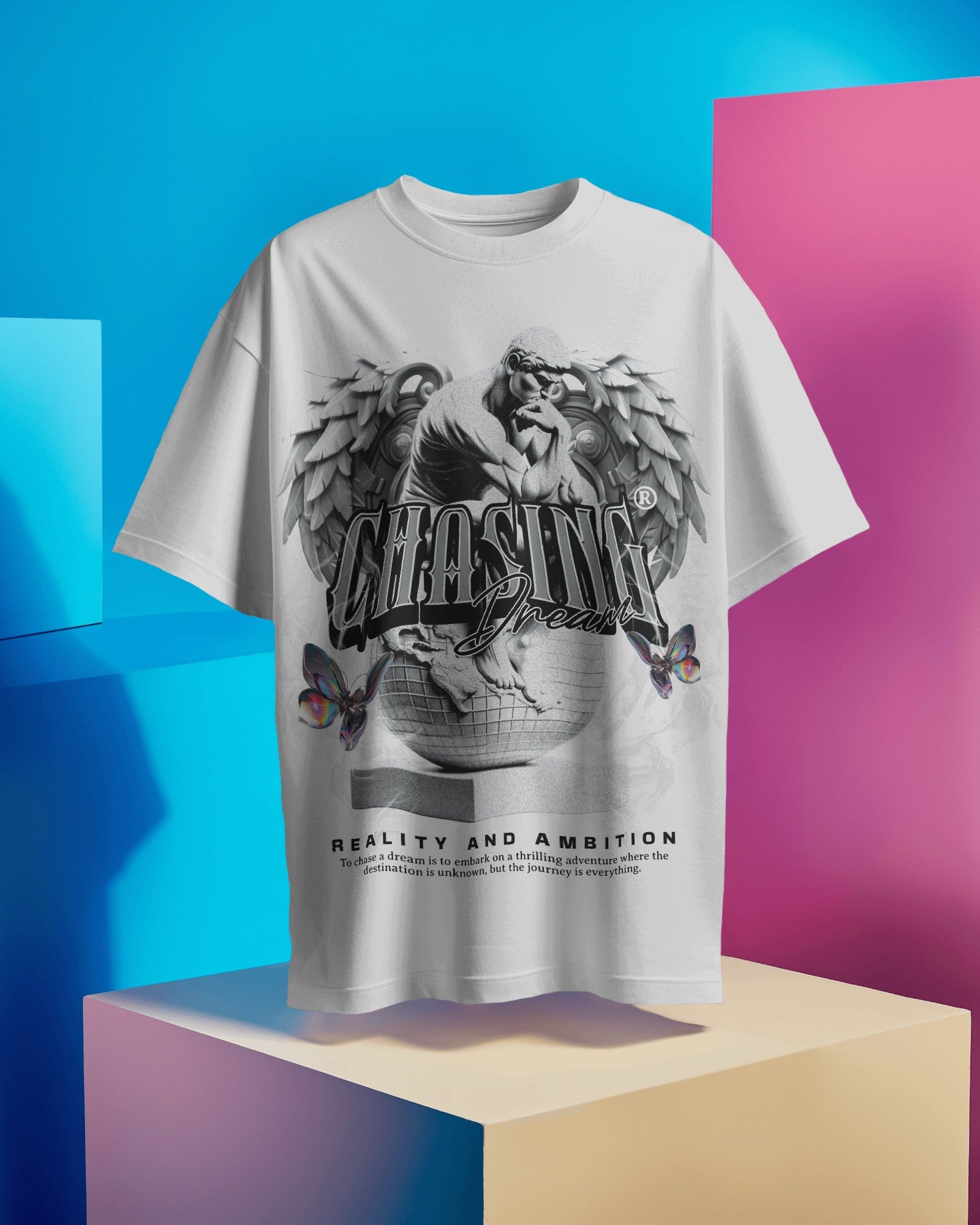 Chasing Dreams - Regular or Oversized Fit T-Shirt - Jaykaystreetwear