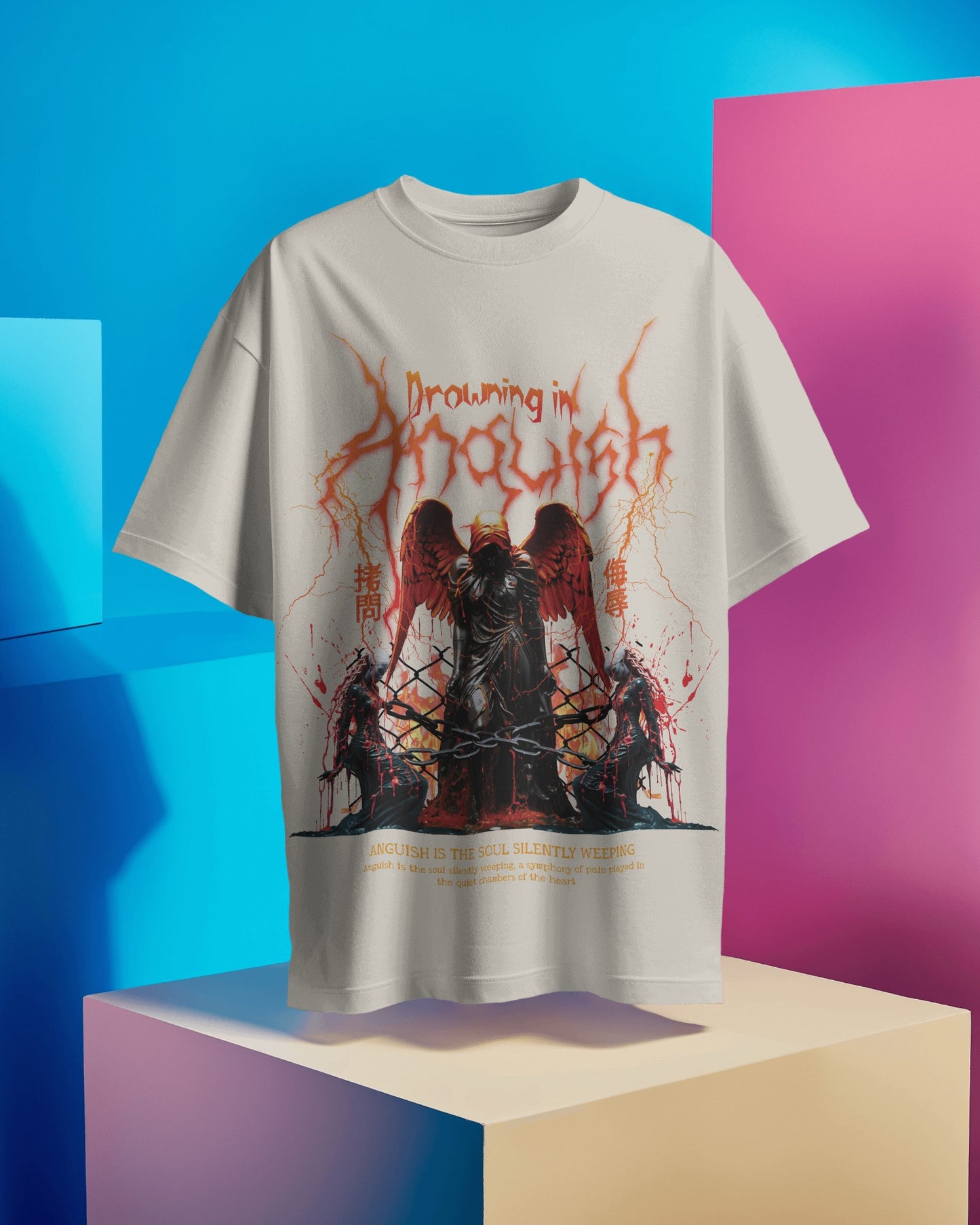 Drowning in Anguish - Regular or Oversized Fit T-Shirt - Jaykaystreetwear