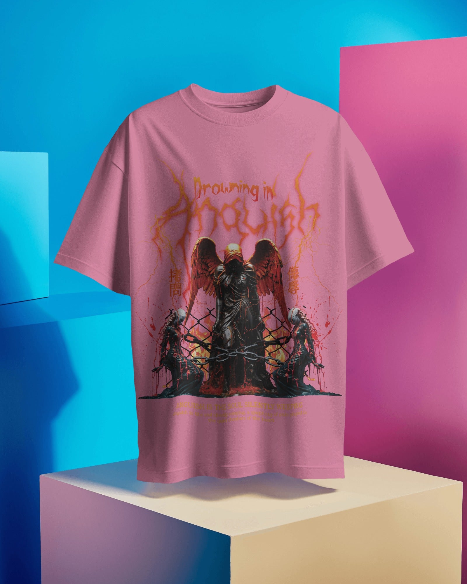 Drowning in Anguish - Regular or Oversized Fit T-Shirt - Jaykaystreetwear